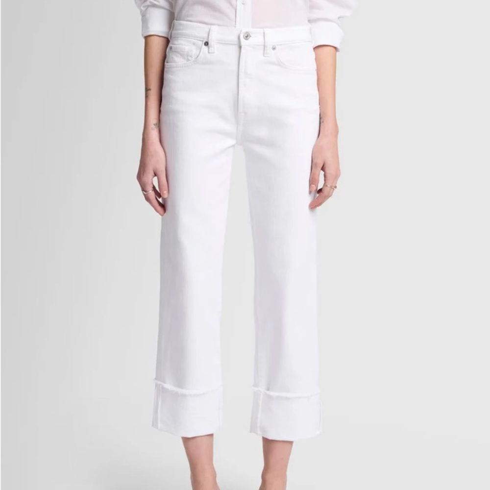 7 for all mankind white jeans